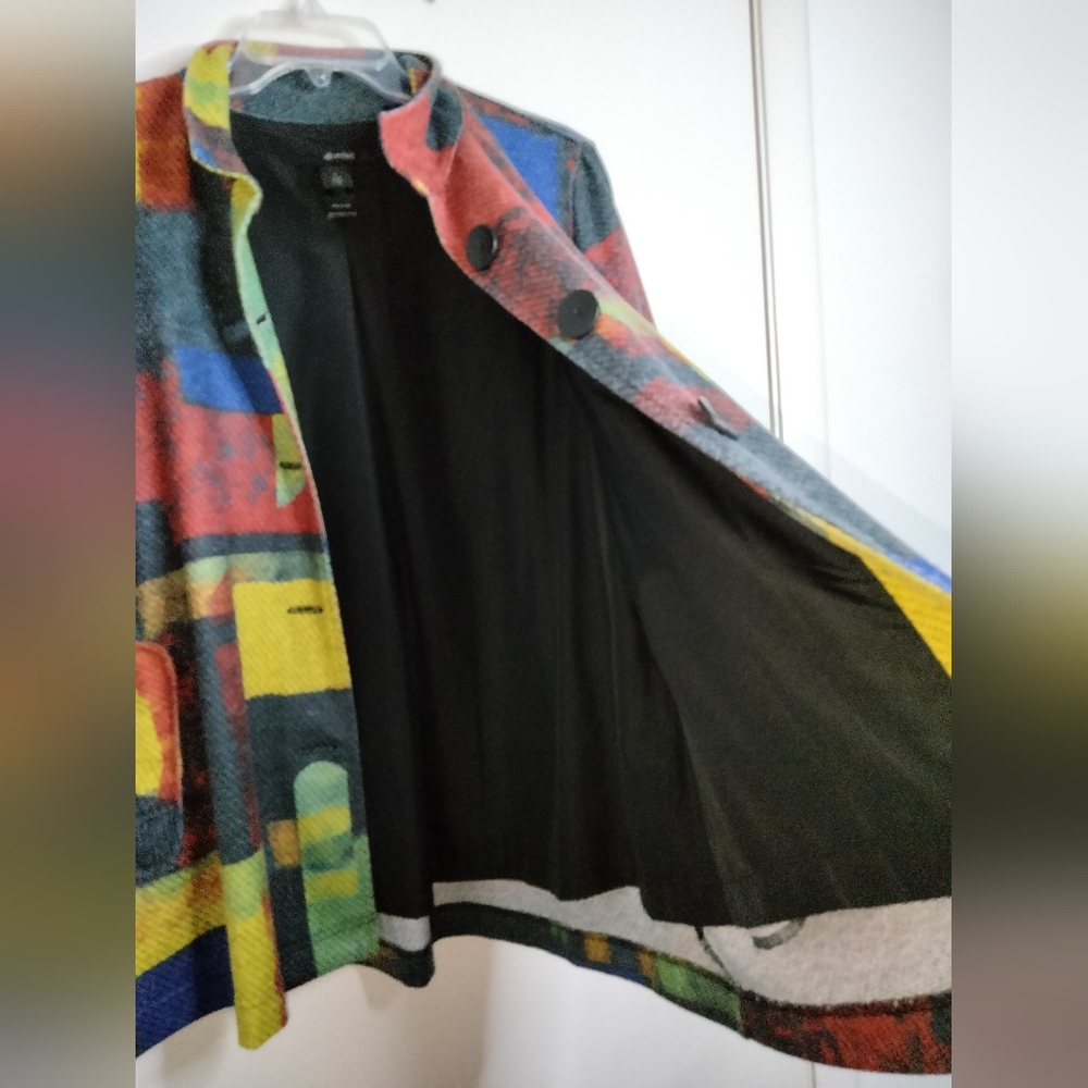 Ali Miles (Size L) Multicolored Patchwork Button … - image 8